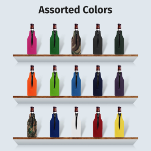 Blank Zipper Bottle Coolies